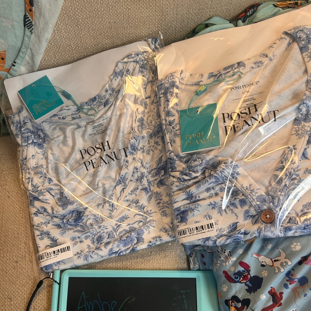 Women’s large shirt and cardigan